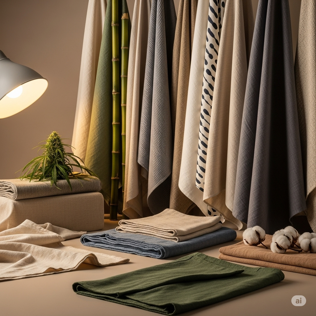 The image highlights both the natural origin and the diverse applications of these sustainable materials.